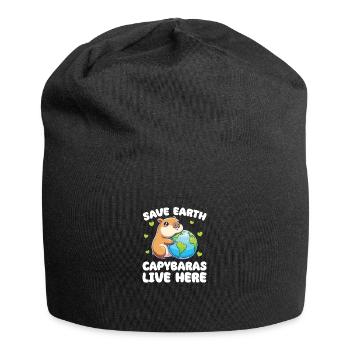 Sauvez la Terre Les Capybaras vivent ici Jour de la Terre - Bonnet en jersey - noir - Devant