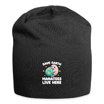 Save the Earth Manatees live here - Jersey Beanie - black - Front
