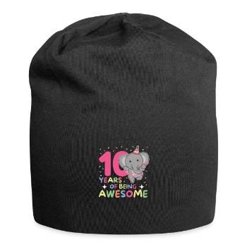 Éléphant pour les enfants de 10 ans - Bonnet en jersey - noir - Devant