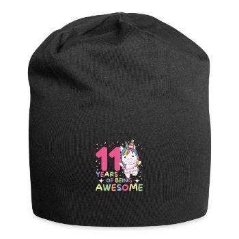 Licorne pour ses 11 ans enfants de onze ans - Bonnet en jersey - noir - Devant