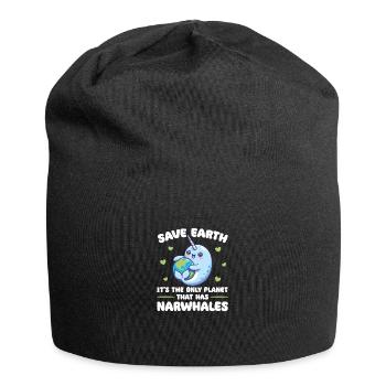 Ist der einzige Planet mit Narwale Earth Day - Jersey-Beanie - Schwarz - Vorne