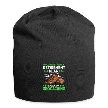 Geocaching Geocache Geocacher Pension - Jersey Beanie - black - Front