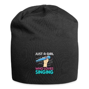 Karaoke - Jersey-Beanie - Schwarz - Vorne