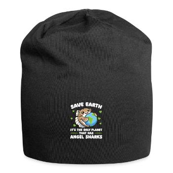 Is the only planet with angel sharks Earth Day - Jersey Beanie - black - Front