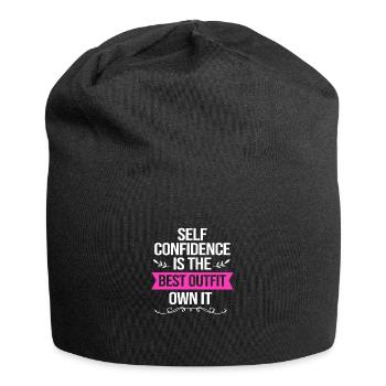 Positivité corporelle - Bonnet en jersey - noir - Devant