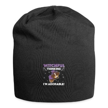 Australian Shepherd Halloween Witch I'm adorable - Jersey Beanie - black - Front
