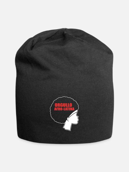 Afro Latina - Jersey-Beanie - Schwarz