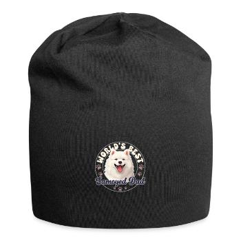 Samoyed Groovy Samoyed Dad - Jersey Beanie - black - Front