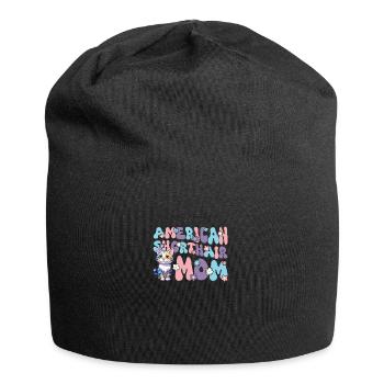 American Shorthair Groovy Shorthair Mom - Jersey Beanie - black - Front