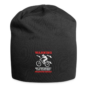 Mountainbike Mountainbiken Mountainbiker - Jersey-Beanie - Schwarz - Vorne