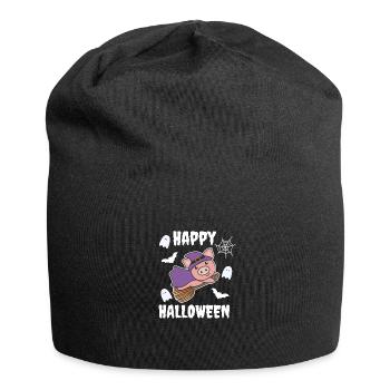 Cochon Happy Halloween Sorcière Enfants Sorcières Costume - Bonnet en jersey - noir - Devant