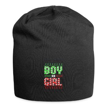 Weihnachten Gender Reveal Neugeborenes Babysprüche - Jersey-Beanie - Schwarz - Vorne