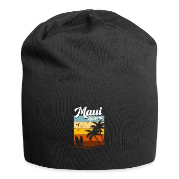 Maui Hawaii Hawaiian - Jersey Beanie - black - Front