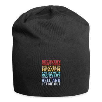 Drug-free addiction addicted - Jersey Beanie - black - Front