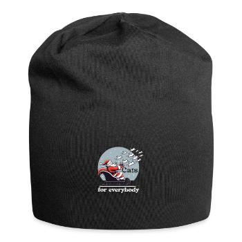 Weihnachtsmann mit Katzen schlitten – Cats for - Jersey-Beanie - Schwarz - Vorne