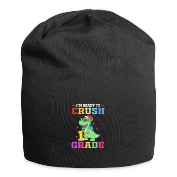 Erstklässler - Jersey-Beanie - Schwarz - Vorne