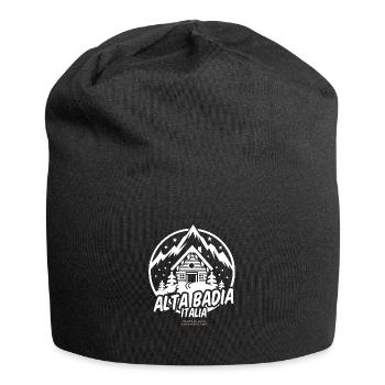 Alta Badia Italia Skigebiet - Jersey-Beanie - Schwarz - Vorne