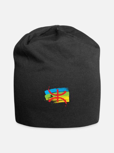Amazigh Flag (Künstlerische Variante) - Jersey-Beanie - Schwarz