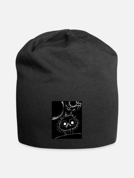 Katze im Weltraum - Jersey-Beanie - Schwarz