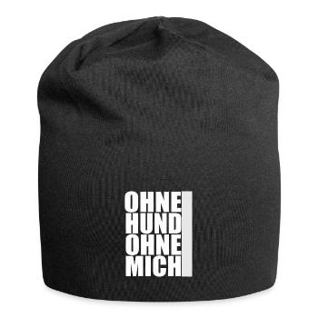 Ohne Hund Ohne Mich Hundemotiv IGP Mondioring - Jersey-Beanie - Schwarz - Vorne