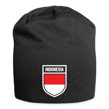 Indonésie - drapeau national en armoiries - Bonnet en jersey - noir - Devant