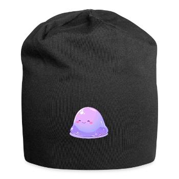 Monstre visqueux mignon - Conception de dessin animé mignon - Bonnet en jersey - noir - Devant