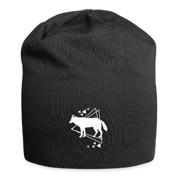 Wolf - Tierfreund Naturschutz - Jersey-Beanie - Schwarz - Vorne