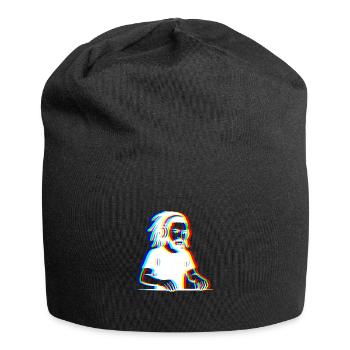 EDM - DJ - Glitch Rave Style - Jersey Beanie - black - Front