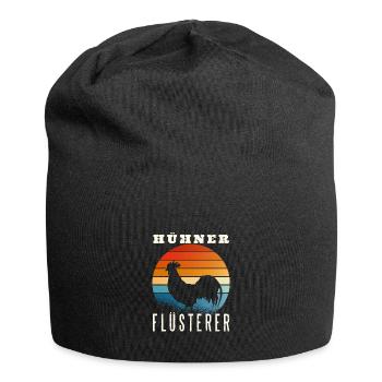 Hühner und Hennen - Jersey-Beanie - Schwarz - Vorne