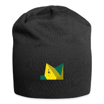 Klettern, bouldern, Sportklettern, Kletterwand - Jersey-Beanie - Schwarz - Vorne