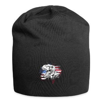 Vierter Juli Nationalfarben Nationalfeiertag USA - Jersey-Beanie - Schwarz - Vorne