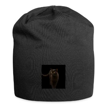 chat noir chat chaton - Bonnet en jersey - noir - Devant