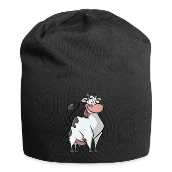 Funny Cow - Farm Muh Country Life Dairy Cow - Jersey Beanie - black - Front
