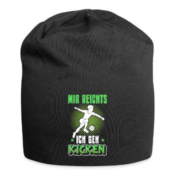 Fußball | Mir reichts ich geh kicken - Jersey-Beanie - Schwarz - Vorne