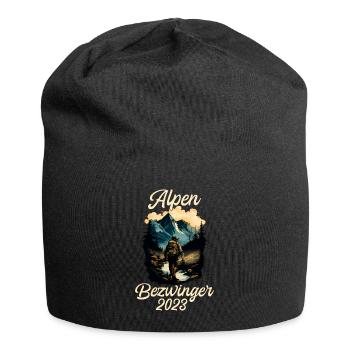 Alpenbezwinger 2023 Alpenüberquerung Finisher - Jersey-Beanie - Schwarz - Vorne