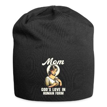 Fête des Mères, Maternité Chrétienne, Religieux - Bonnet en jersey - noir - Devant