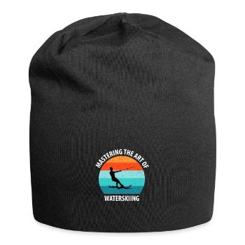 Wasserskier Wasserski Wasserskifahrer - Jersey-Beanie - Schwarz - Vorne