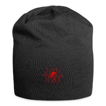 Fahrrad EKG Radfahrer Herzschlag Mountainbike MTB - Jersey-Beanie - Schwarz - Vorne