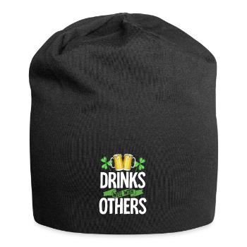 St Patricks Day Trinken Saufen Bier Party Geschenk - Jersey-Beanie - Schwarz - Vorne