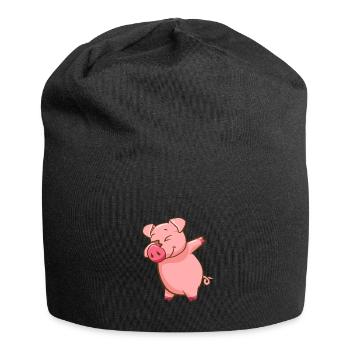 Dabbing Pig Dabbendes Schwein Schweinchen Dab Tanz - Jersey-Beanie - Schwarz - Vorne