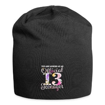 Offizielle Teenager 13. Geburtstag 13 Jahre alt - Jersey-Beanie - Schwarz - Vorne