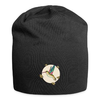 Hummbingbird Moon Leaves Humminbird Hummingbird - Jersey Beanie - black - Front