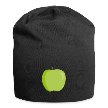 Idée cadeau santé fruit vert pomme - Bonnet en jersey - noir - Devant