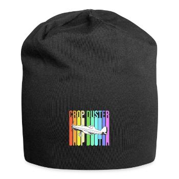 Crop Duster Airplane Pilot Gift - Jersey Beanie - black - Front