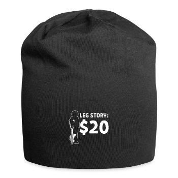 Gebrochenes Bein - Jersey-Beanie - Schwarz - Vorne