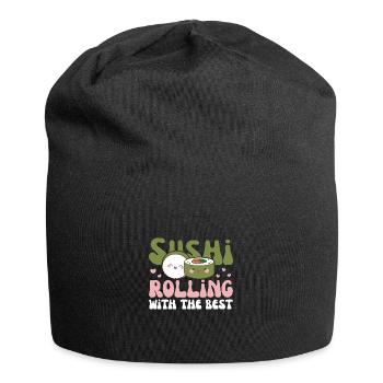 sushi rolling with the best Kawaii Sushi - Jersey Beanie - black - Front