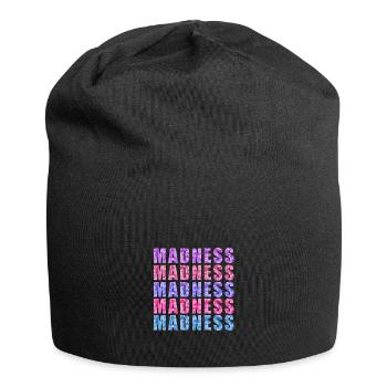 Wahnsinn in verschiedenen Farben - Jersey-Beanie - Schwarz - Vorne