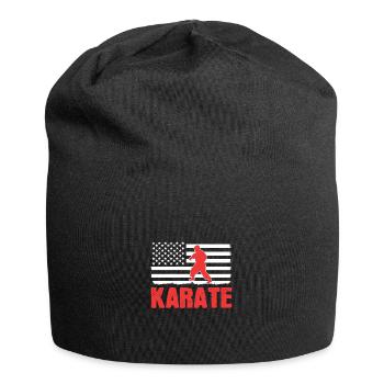 Karate Selbstverteidigung Kampfsport - Jersey-Beanie - Schwarz - Vorne