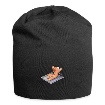 Gingerbread Man Gingerbread Heart Gingerbread Snacking - Jersey Beanie - black - Front