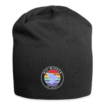 Nie wieder ist jetzt! - Jersey-Beanie - Schwarz - Vorne